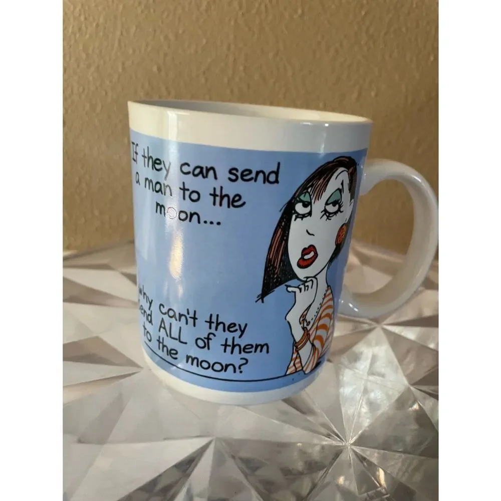 Shoebox Vintage Men Belong On The Moon Mug!